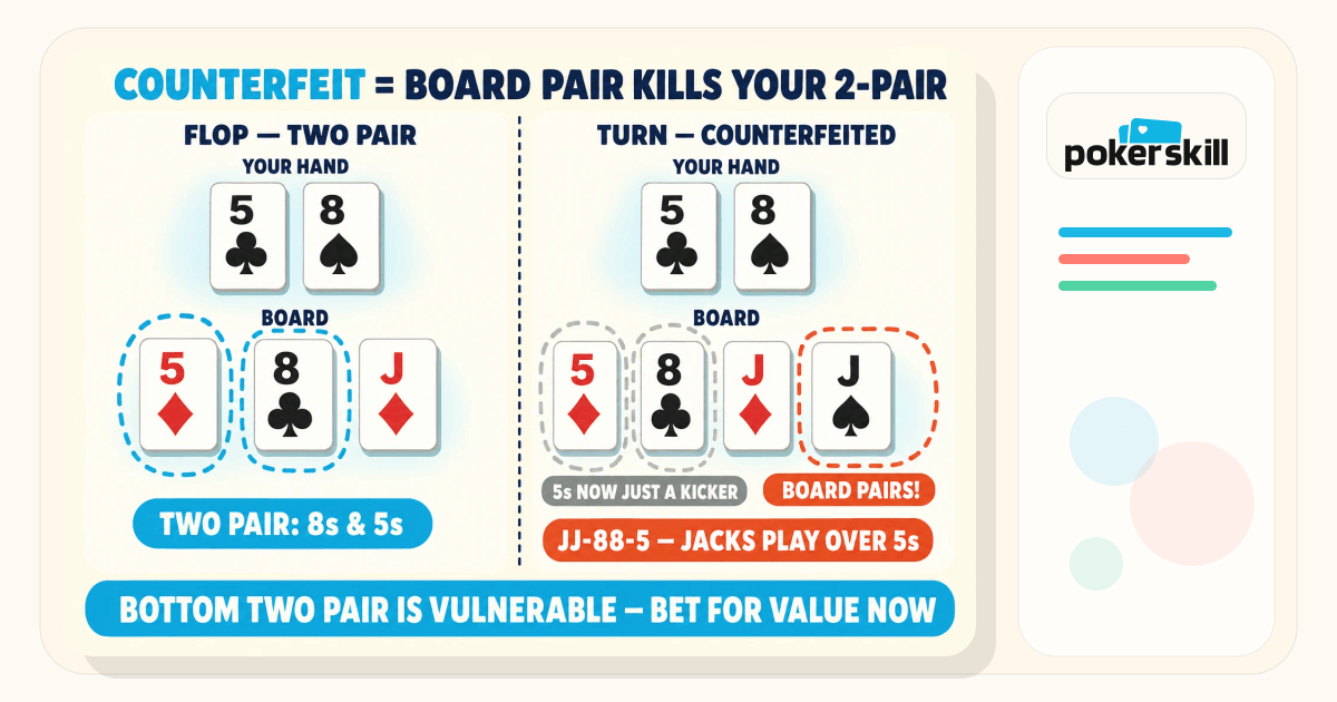 Counterfeit in Poker: Definition, Examples & Strategy | Poker Skill