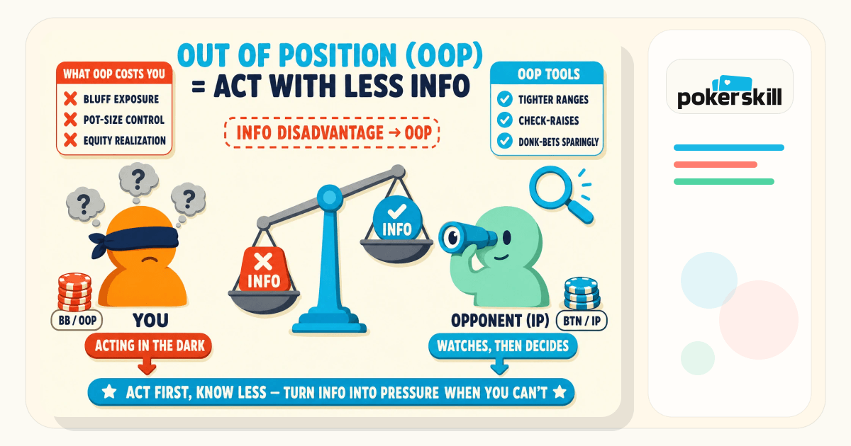 Out of Position (OOP) in Poker: Definition, Examples & Strategy