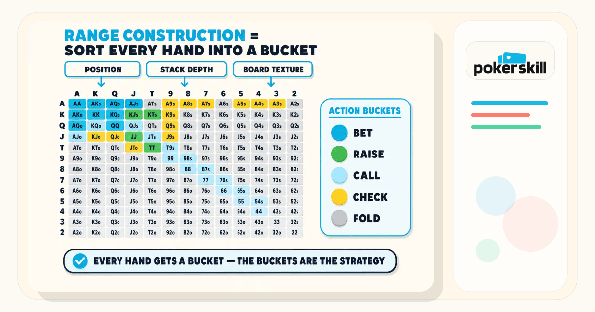 Range Construction Range Construction in Poker: Building Bet, Call, Check, and Fold Buckets